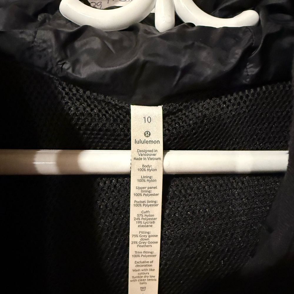 lululemon athletica Black Puffer Jacket